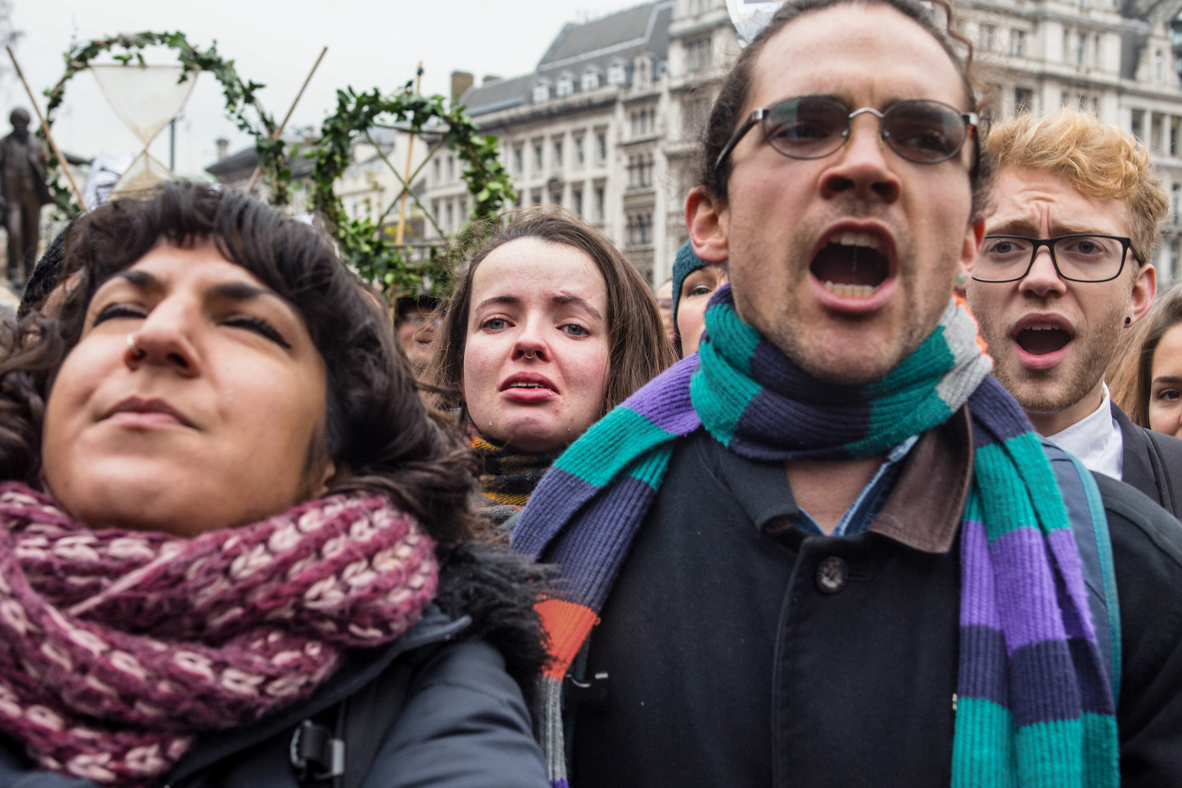 Thomas Katan - Protesters in Parliament Square