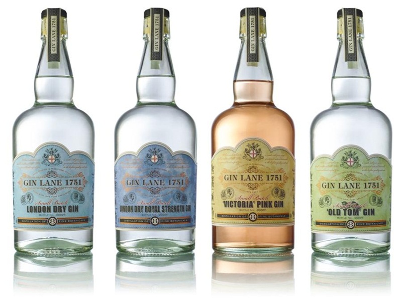 Bottles of nice gin