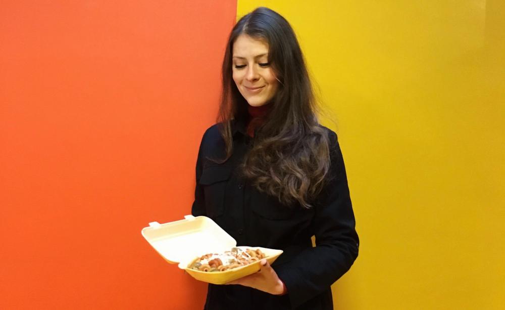Sasha with food