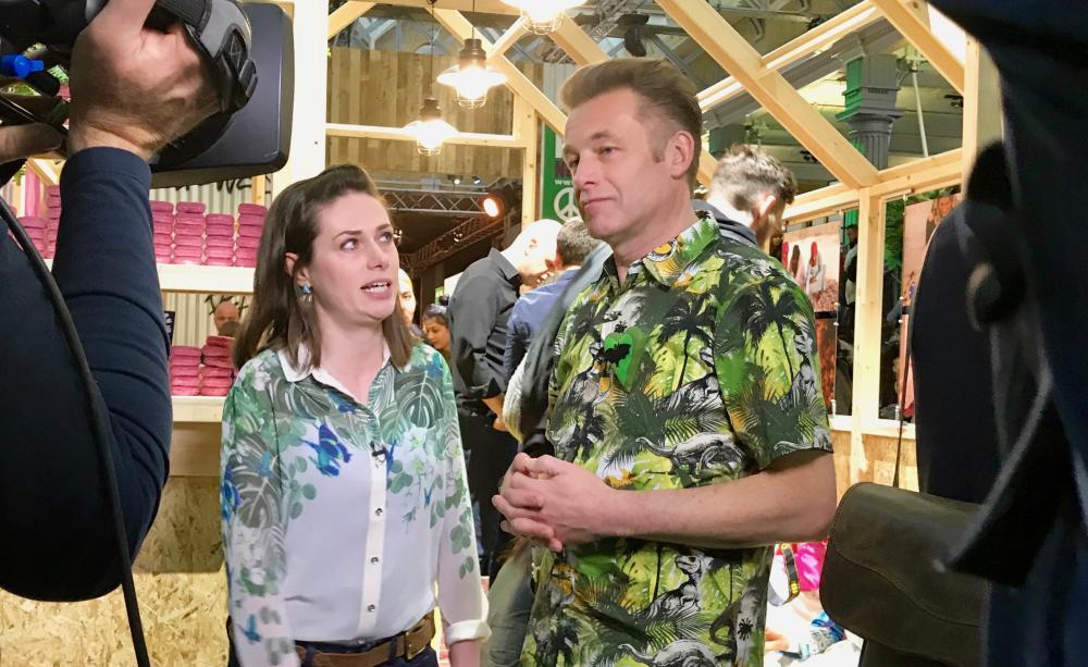 Chris Packham being filmed