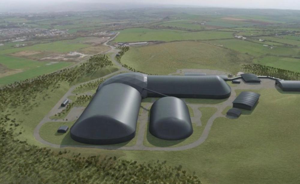 Architect's drawing of proposed new mine