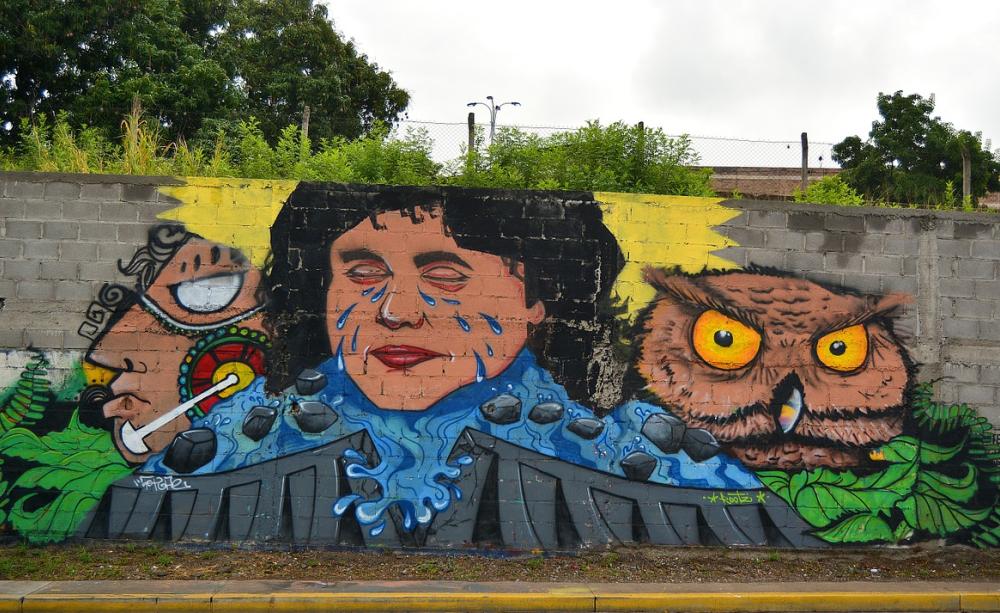 Berta Cáceres - a grafiti portrait