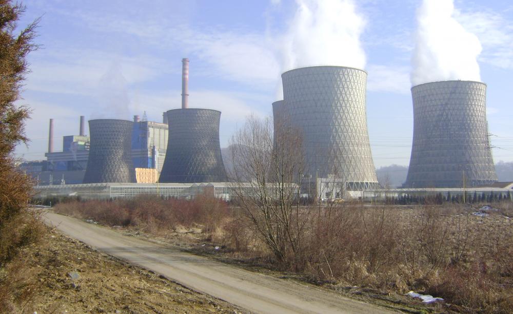 Photograph of the Tuzla thermal power plant