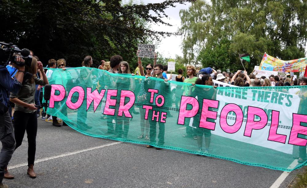 Power to the people banner