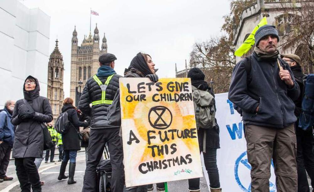 Extinction Rebellion placard