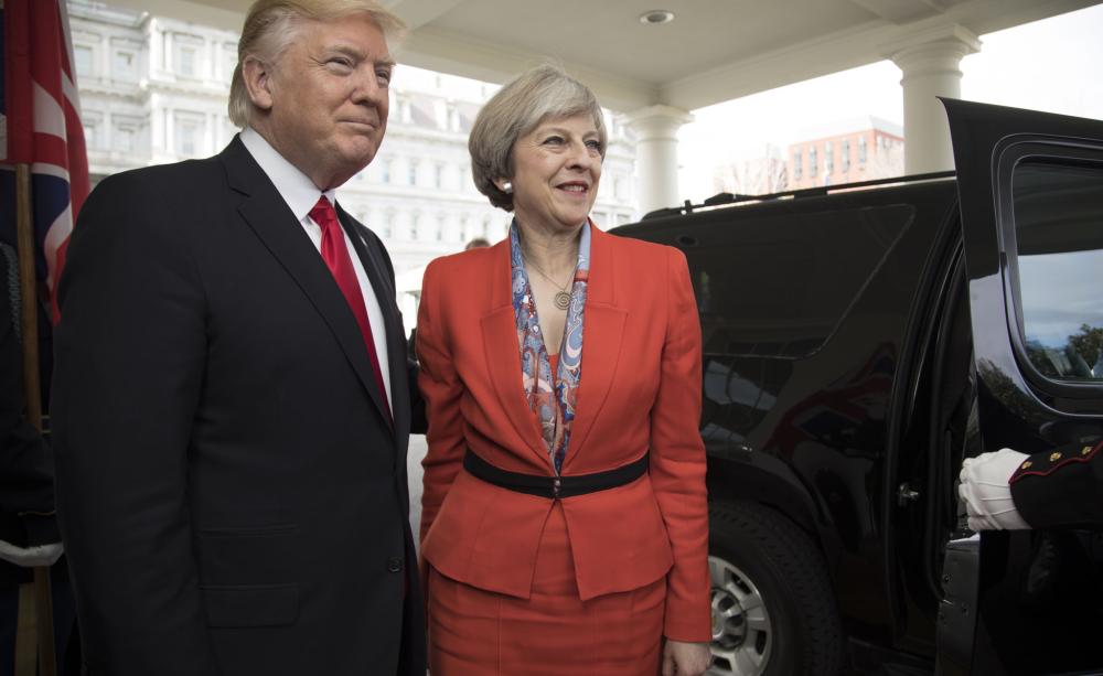 Theresa May and Donald Trump