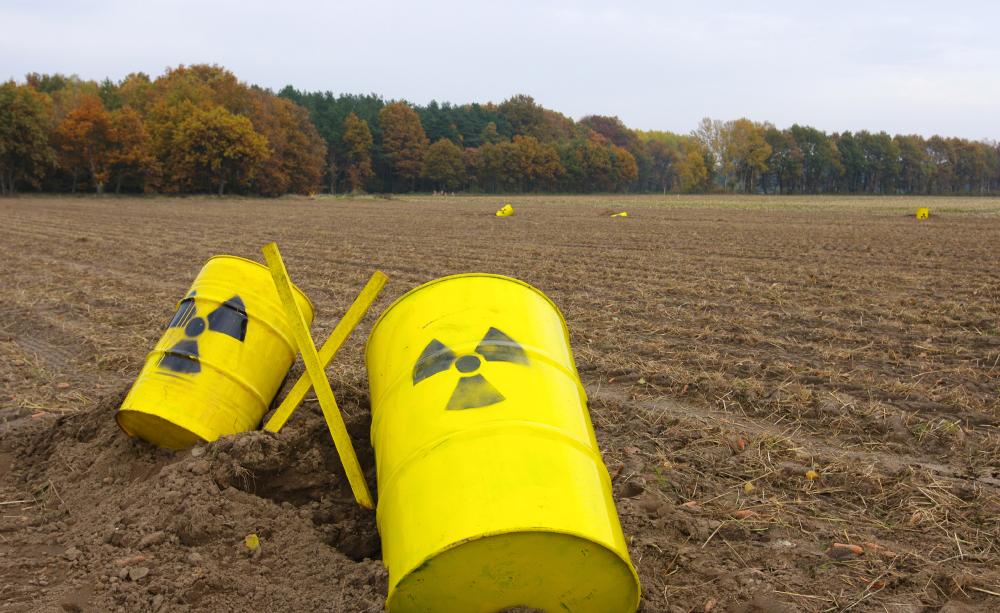 Replica barrels of nuclear waste