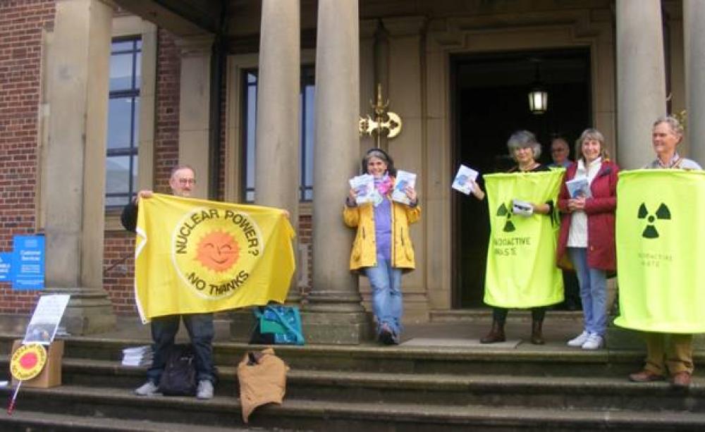 Campaigners outside Lancaster City Council