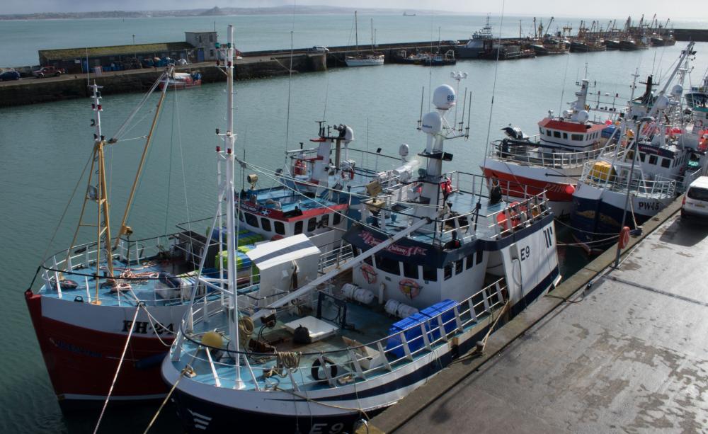 Fishing boats in Newlyn Harbour, Cornwall