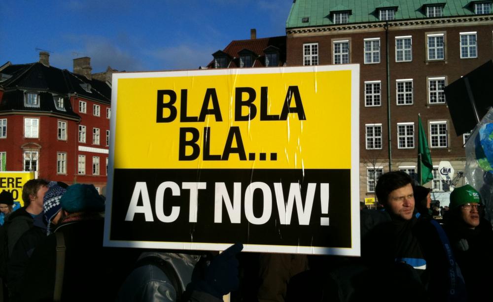 'Bla bla bla - Act Now!'