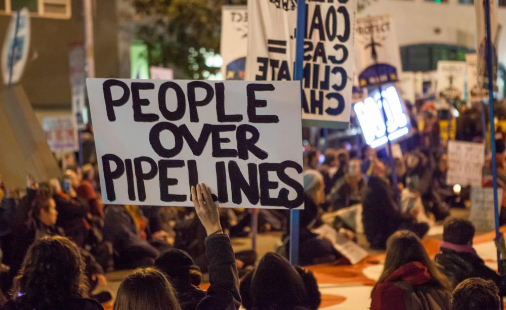 Pipeline protest