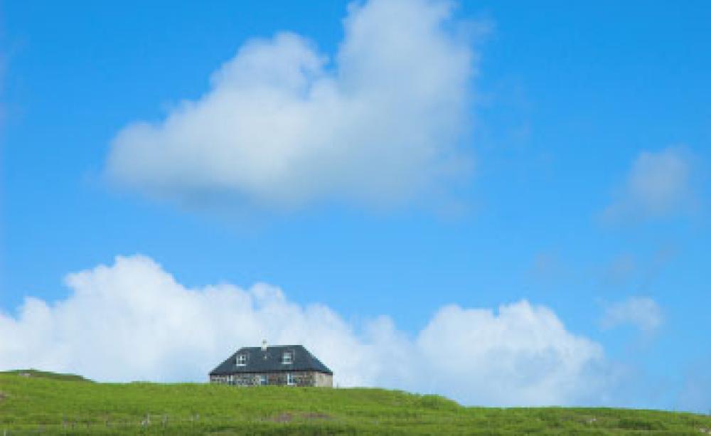 Isolated house on Isle of Eigg