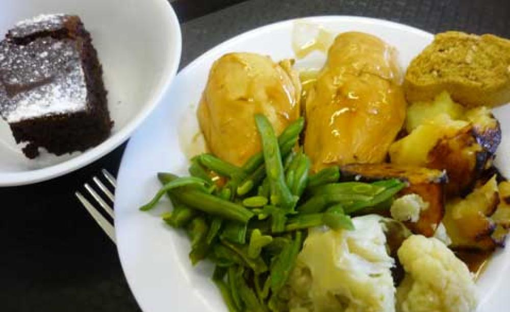 roast chicken lunch