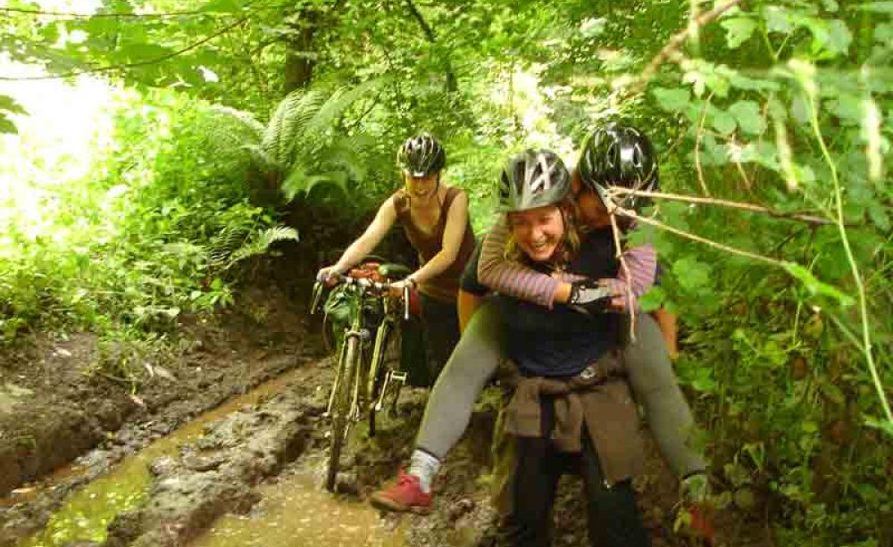 Piggy back in the mud