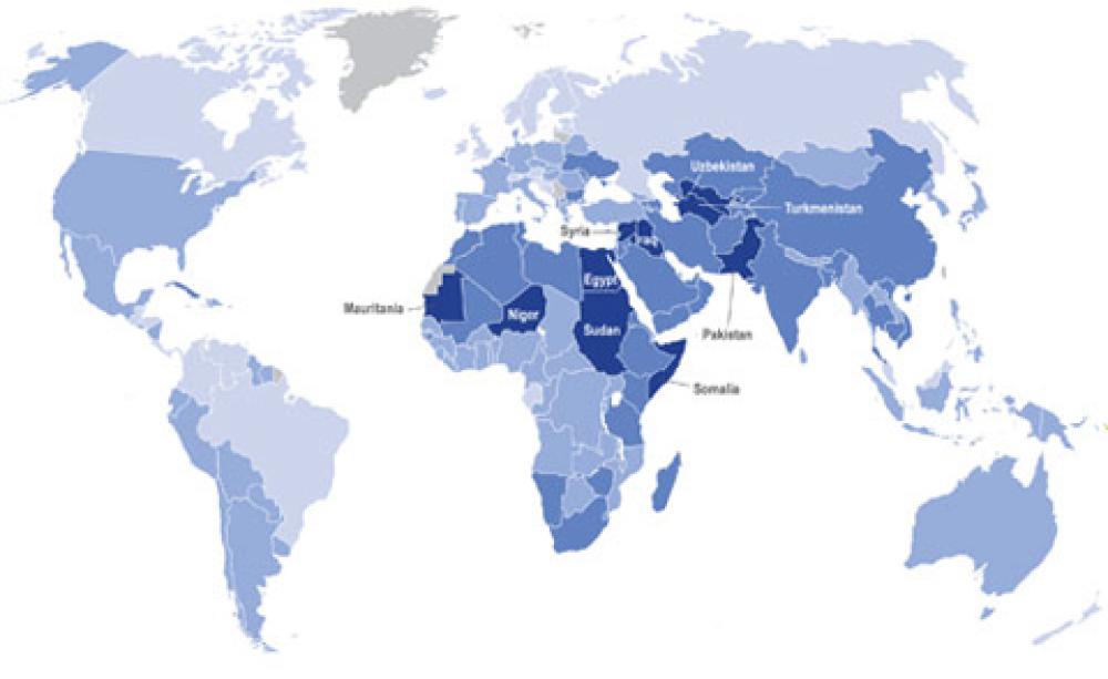 Water scarcity hotspots