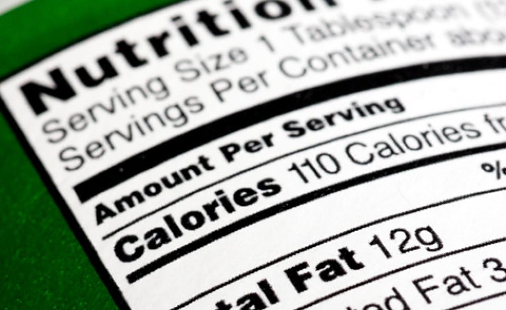 nutrition label