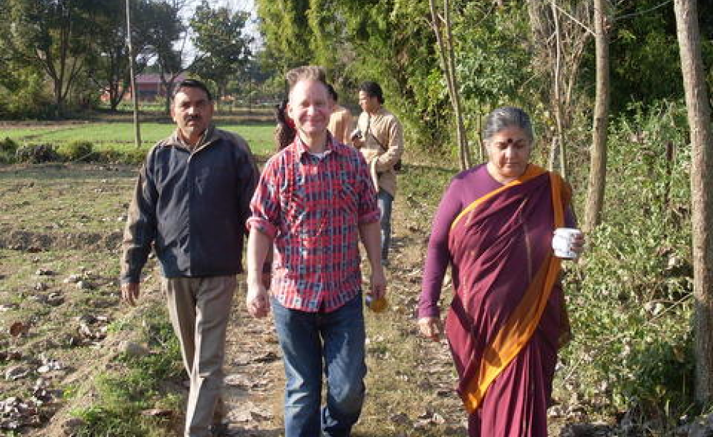 Vandana Shiva touring Navdanya Farm. Photo: Edward W. Lollis.