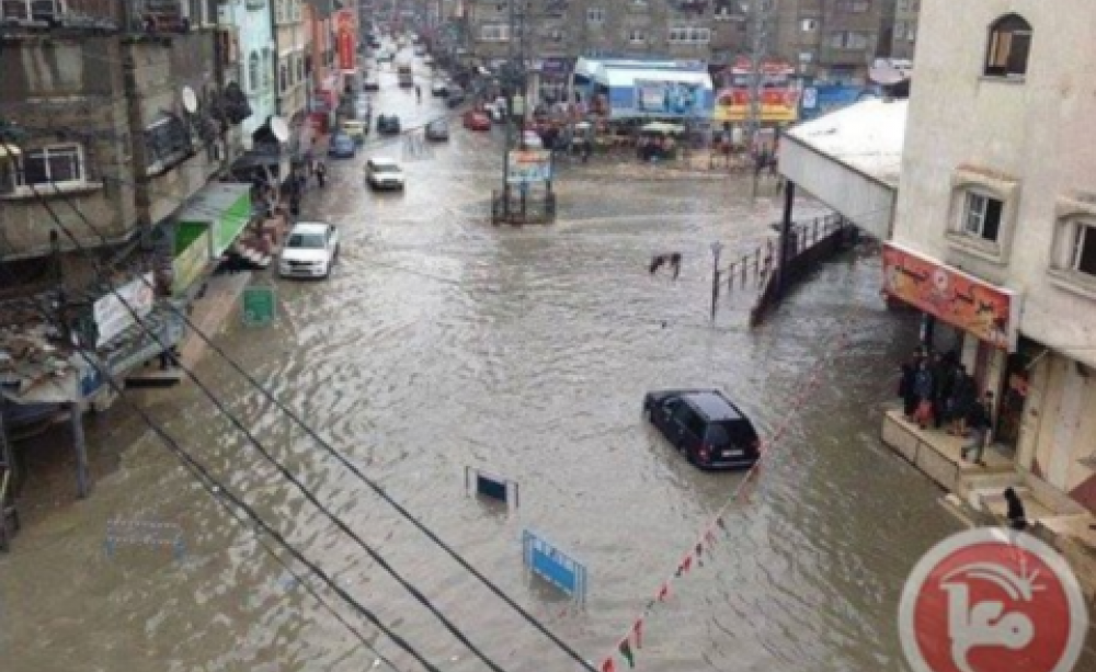 15 residential areas of Gaza have been flooded by up to 2 metres of sewage contaminated floodwater.
