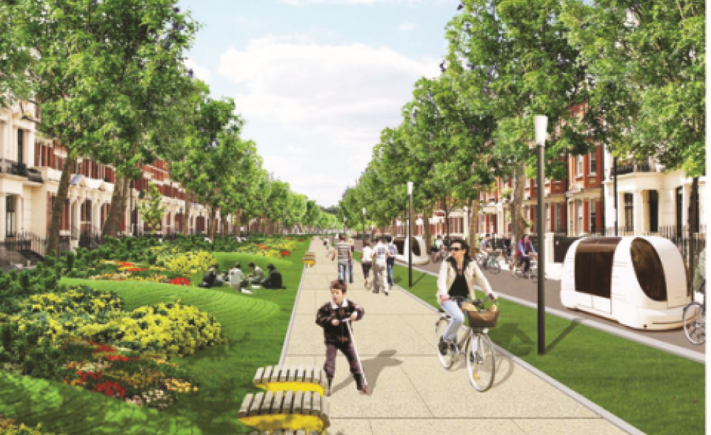 GARDEN SQUARES: the BikeGrid would link many of London's historic garden square to make them cycle-friendly and pleasant public spaces. Image: LCC.