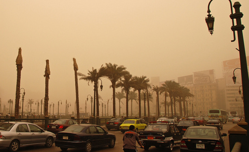 Air pollution in Cairo, Egypt. Photo: Kim Eun Yeul / World Bank via Flickr.com. Photo ID: KY-EG002.