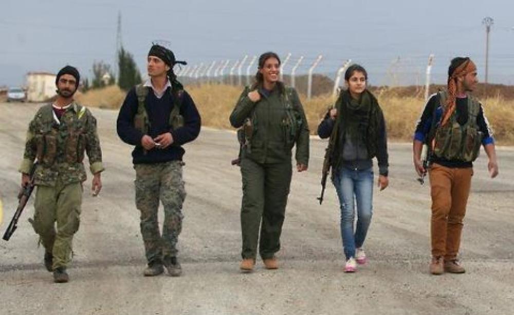 YPG and YPJ fighters in Kobane. Photo: via Derek Wall / Open Democracy.