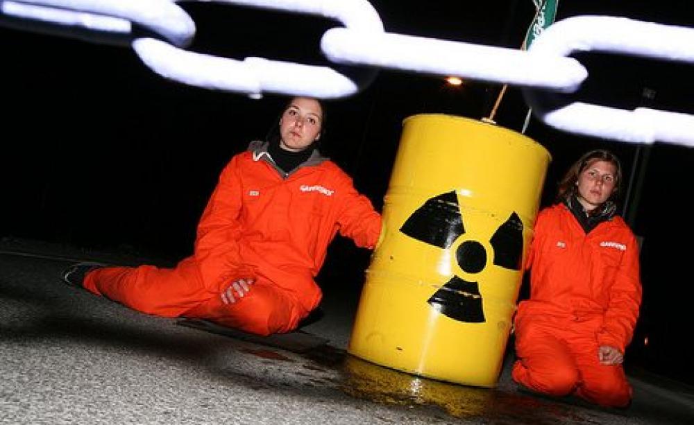 Greenpeace demonstration in Olkiluoto, Finland. Photo: Greenpeace Finland via Flickr.