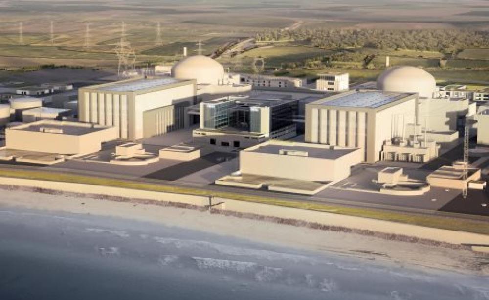 An artist's impression of the Hinkley C nuclear power plant. Image: EDF Energy media library.