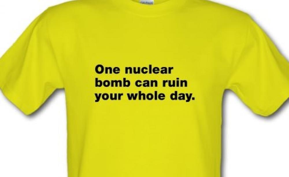A reminder to conservation scientists: not only can one little nuclear bomb ruin your whole day, it can also wipe out a whole lot of biodiversity.