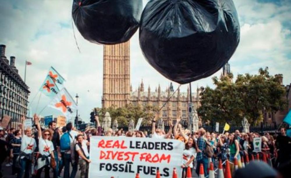 The Force is with us! Giant carbon bubbles were chased through the streets of London during the People's Climate March in September. Photo: 350.org.