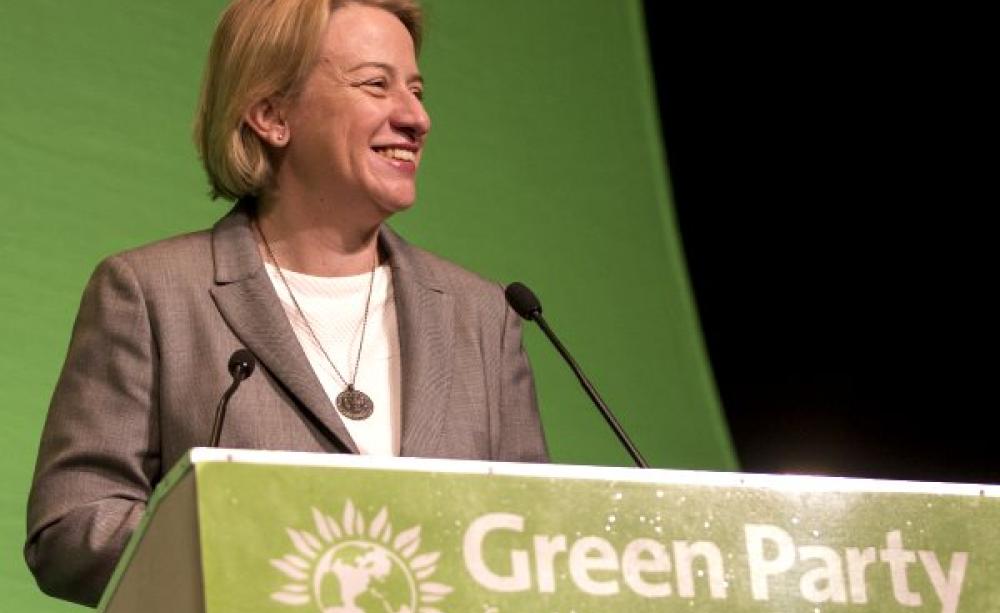 Natalie Bennett, Green Party leader, addressing her party's spring conference. Photo: Daniel Tierney /  Green Party of England &amp; Wales.