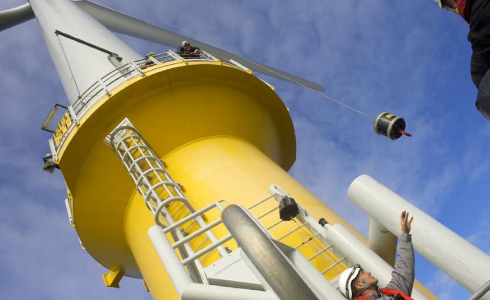 To green the UK's electricity system, this is what we need a whole lot more of. Offshore wind turbine at Burbo Bank, Liverpool Bay, England. Photo: Danish Wind Industry Association / Vindmølleindustrien via Fliclr (CC BY-NC).