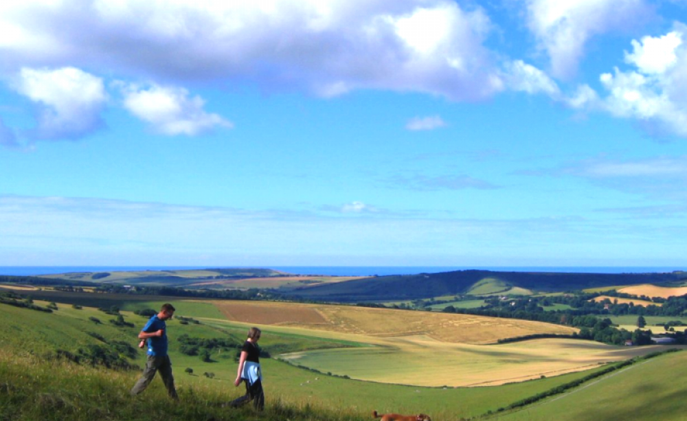 Walking on the South Downs: a perfect place for contemplation, reminiscence ... and love? Photo: JR P via Flickr (CC BY-NC)
