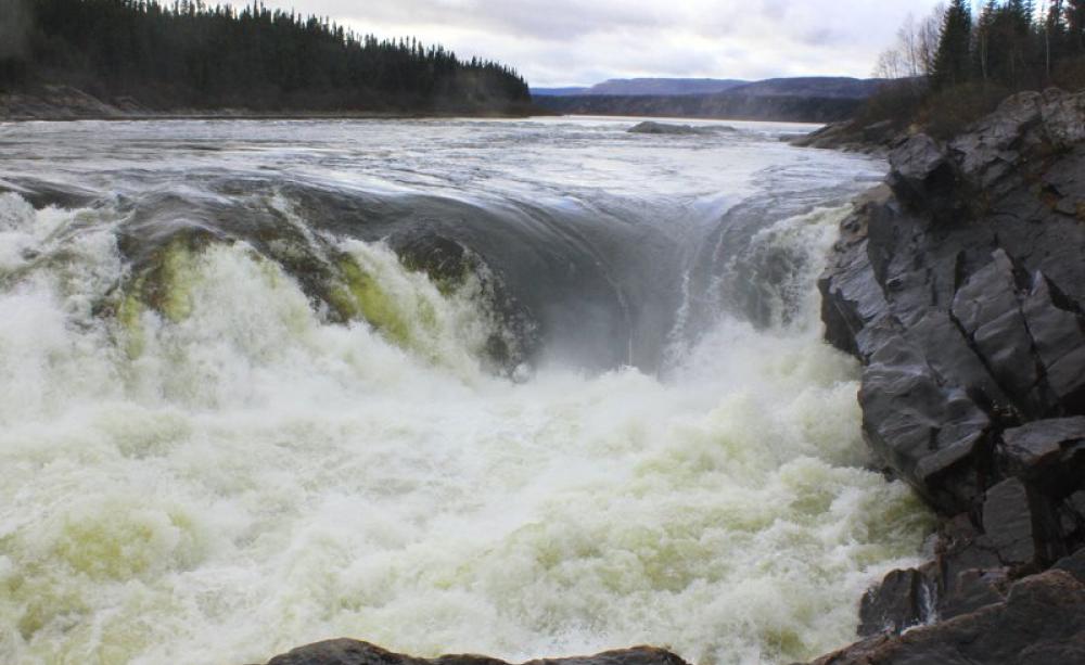 Muskrat Falls on 23rd October 2011, before dam construction commenced. Photo: innovationtrail via Flickr (CC BY-NC).