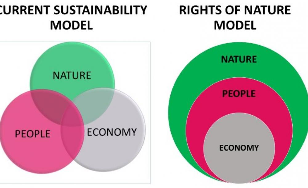 Figure 1: Two views of economic 'sustainability'. Image: Nature's Rights.