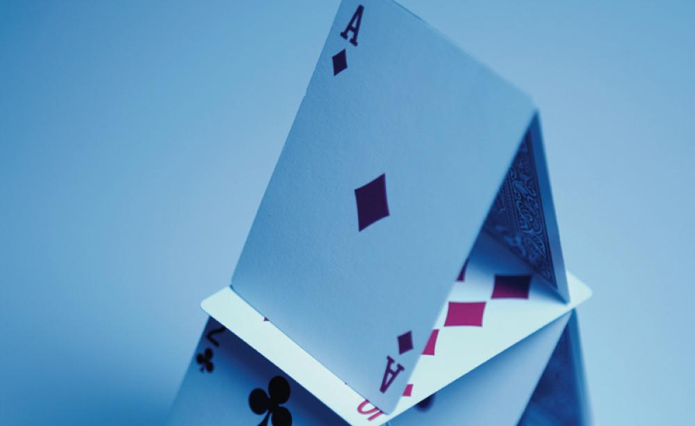 stacked cards