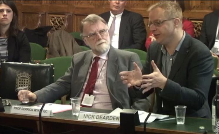 Nick Dearden speaking before a committee of MPs