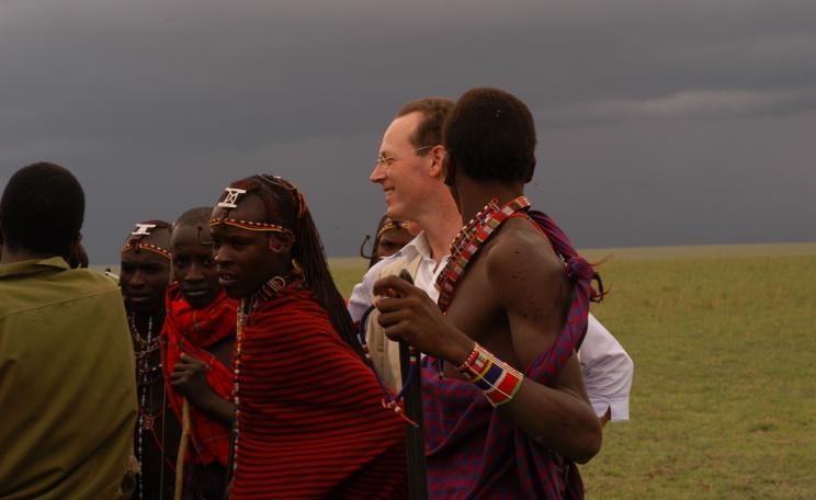 Dr Paul Farmer from Partners in Health is working with Masaai warriors in Kenya. 
