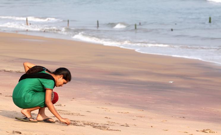 Woman on a beach