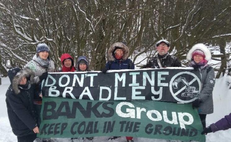 Pont Valley Protest Camp protecting the land in the snow
