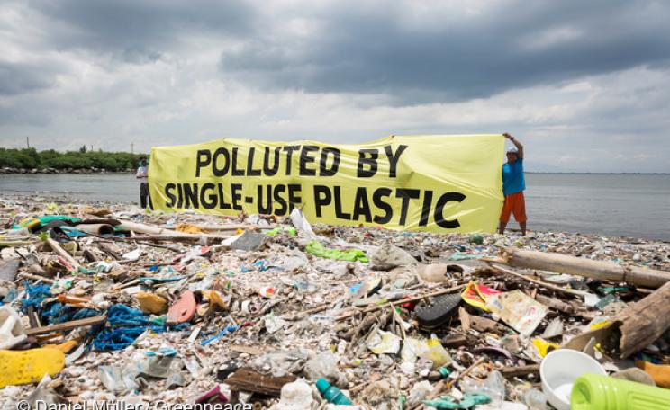 "Polluted by single-use plastic"