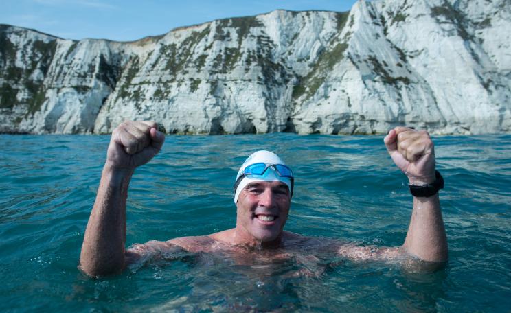 Lewis Pugh completing The Long Swim 