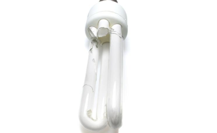Broken energy saving lightbulb