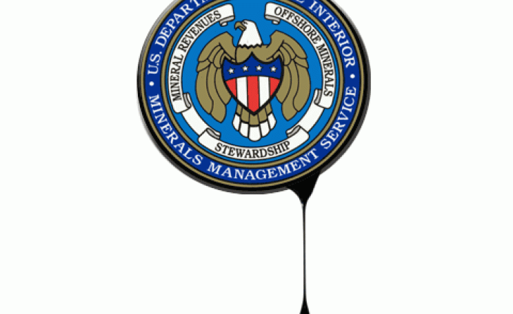 Mineral Management Service logo with an oil drip