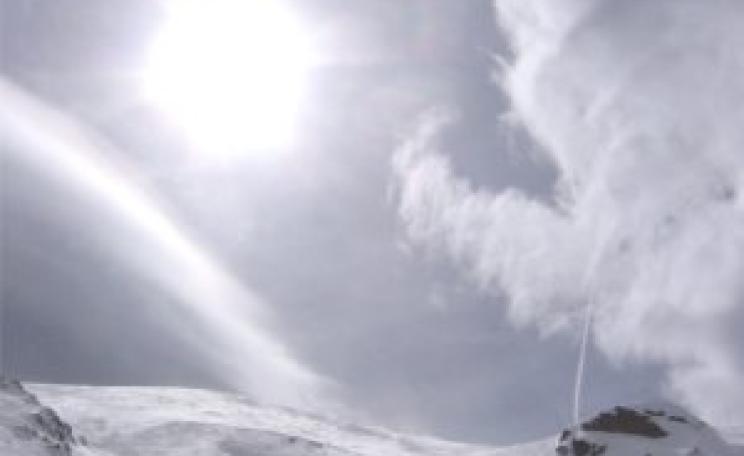 The sun shines across the Arctic expanse.