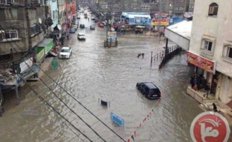 15 residential areas of Gaza have been flooded by up to 2 metres of sewage contaminated floodwater.
