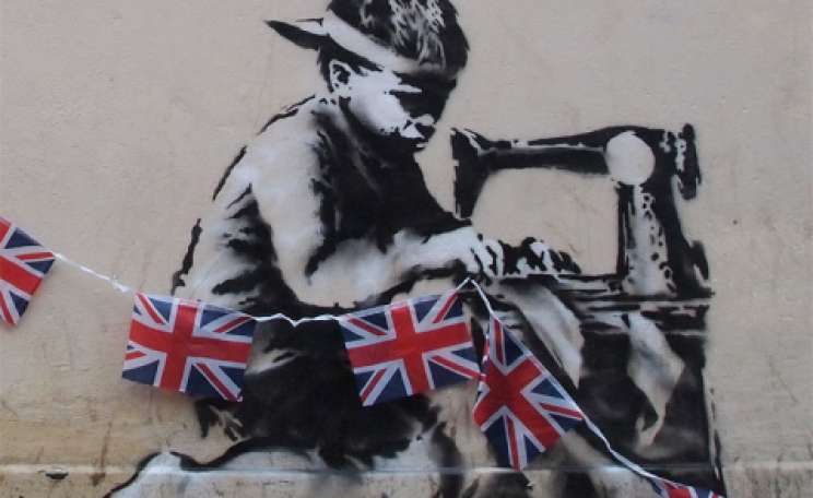 Poundland jubilee flag maker by Banksy. Photo: Duncan Hull via Flickr.com.