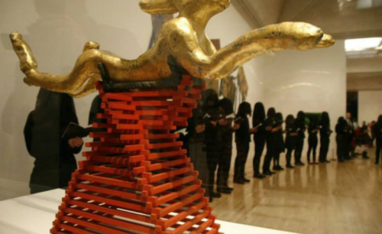 Liberate Tate's Parts Per Million protest at Tate Britain, 23rd November 2013. Photo: Martin LeSanto-Smith.