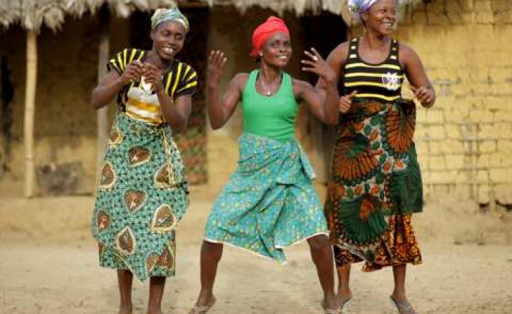 Celebrating. Photo: Jason Taylor for Friends of the Earth 2014.