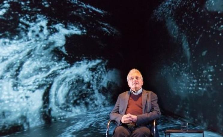Chris Rapley in '2071' at the Royal Court Theatre. Photo: Stephen Cummiskey.