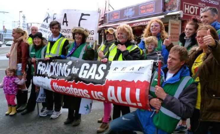 Ribble Estuary against Fracking demo, August 2014. Photo: Victoria Buchan-Dyer via Flickr (CC BY 2.0).